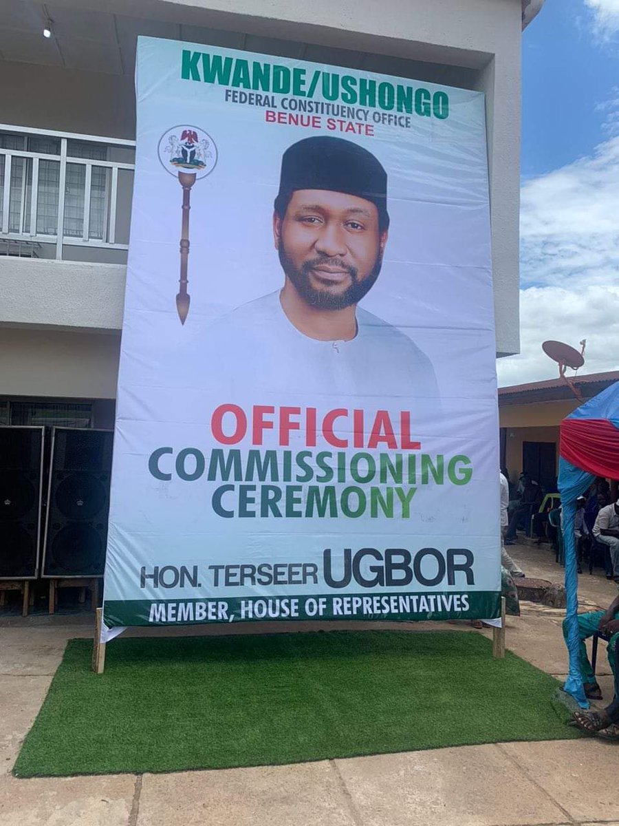 TerseerUgbor's tweet image. Today I commissioned my Federal Constituency Office at Adipko. This is a fulfilment of my campaign promise to bring the Office of the House of Representatives closer to the people. I also received the bill of quantities for several infrastructure projects within the Constituency.