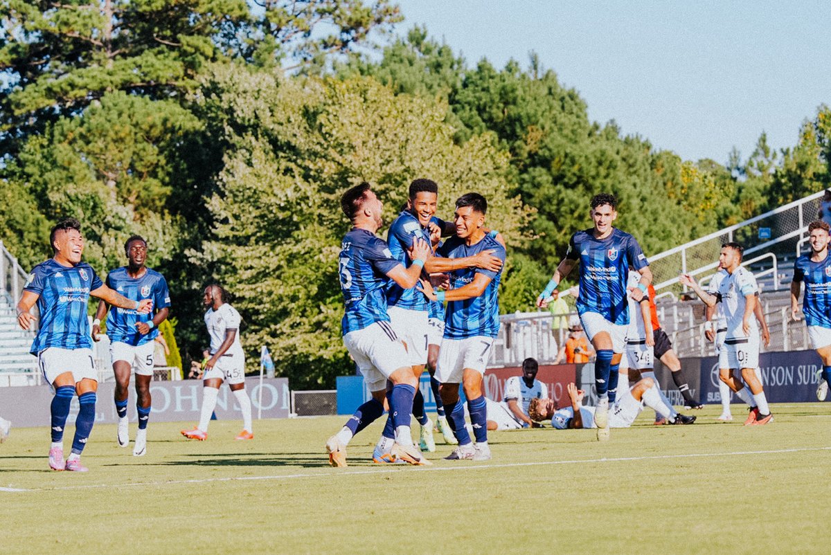 NorthCarolinaFC's tweet photo. What a way to get your first NCFC goal 🤯🤯 https://t.co/IDTesf38BK