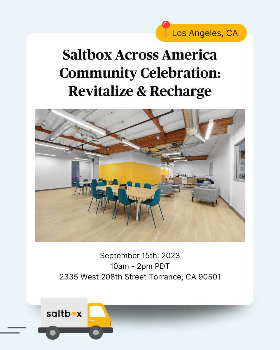 In celebration of the last stop on our Saltbox Across America campaign, we invite our Saltbox Members to an unforgettable day of self care! ✨ ➡️ RSVP at the link in our bio! #JoinSaltbox #LosAngeles #LosAngelesCreative #LosAngelesEntrepreneur #LosAngelesSmallBusiness