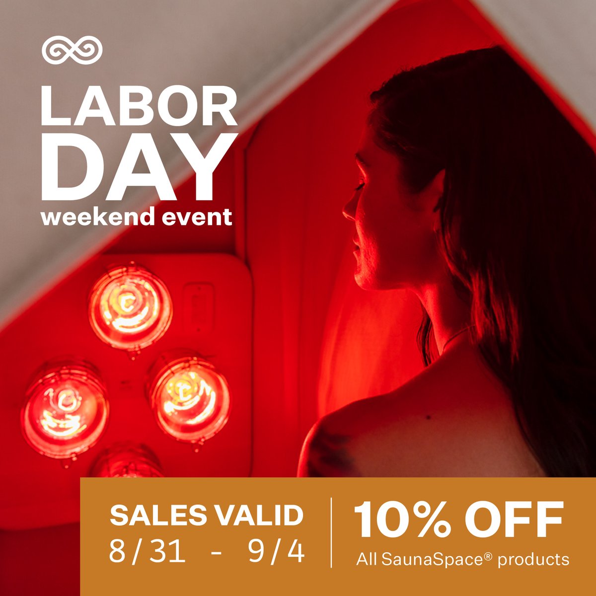 This Labor Day weekend, Take 10% off all SaunaSpace products sitewide!
Coupons and discount codes are applicable! 🚨

All orders over $200 will ship FREE within the contiguous USA and Canada!
8/31 - 9/4. 

Only @ sauna.space

#LaborDay #SelfCare #HardWork #TreatYoself