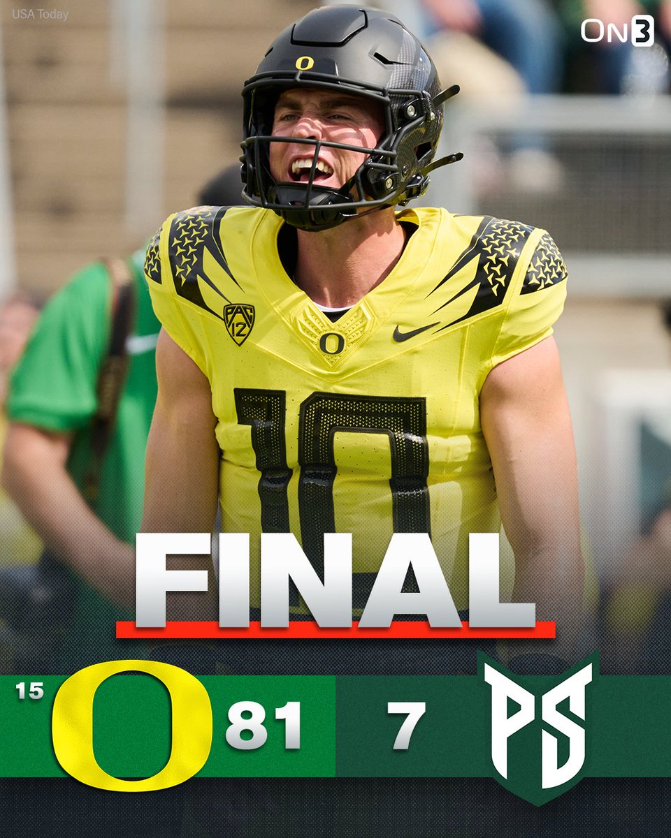 On3's tweet photo. 81 bomb for Bo Nix and Oregon to open the 2023 season🦆 https://t.co/serZKMjrj7