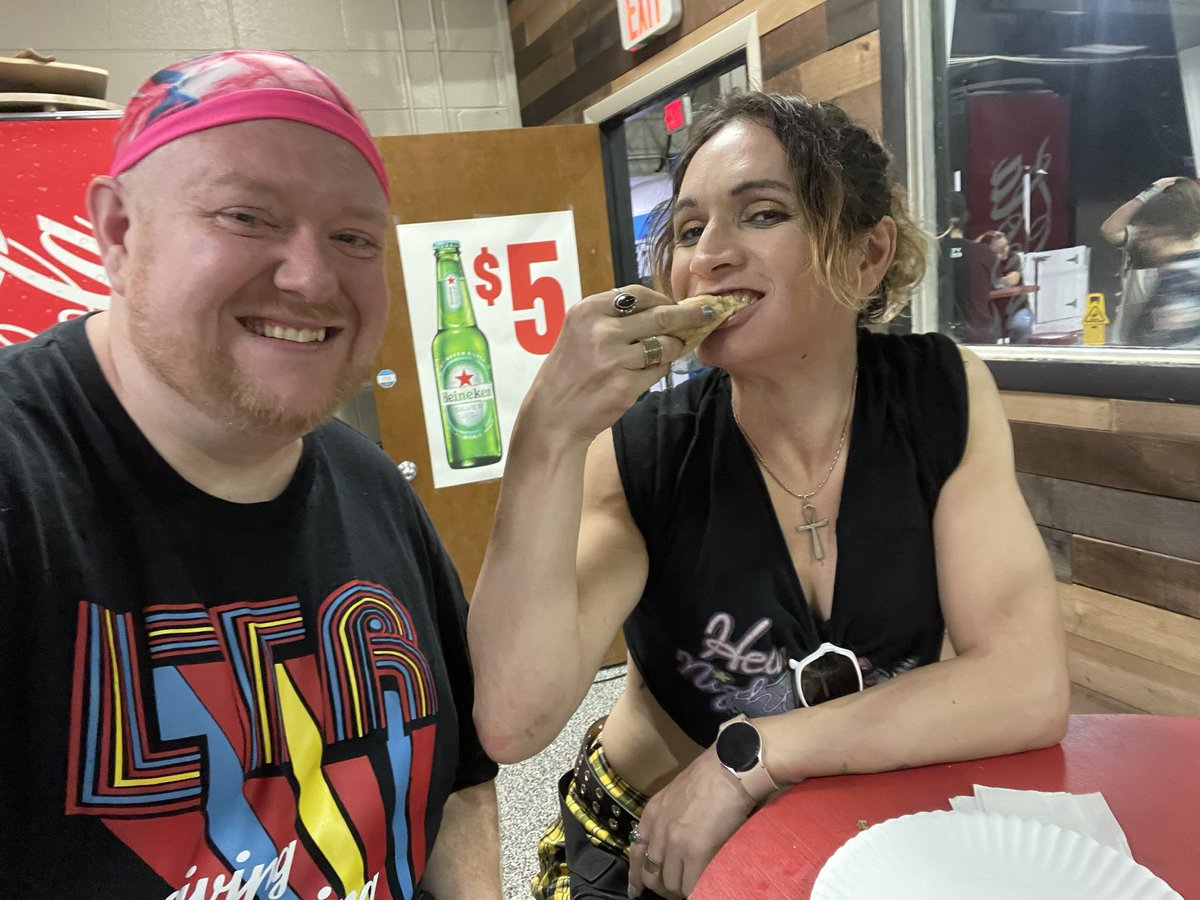 Me and <a href="/darksheikftf/">DARK Sheik</a> as she enjoys tacos #gcw #EFFYBGB7