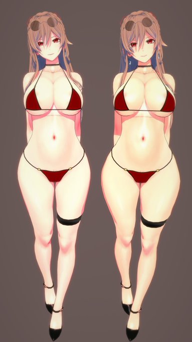 MOD絡みで作り直そうと思ってたからついでに、
以前からボリューム足りないと思ってた腰～太もも辺りをボリュームアップ
癖詰め込んでいこ!へけぇ! 