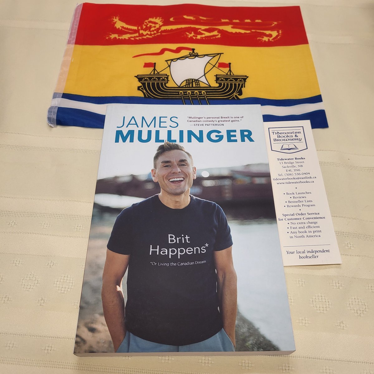 Tidewater_Books's tweet photo. Sept 16th is #IAmBuyingANBBookDay, &amp; we are always here with lots of local recommendations! 💕🇨🇦📚

Today's 2nd Featured #NBLit is 'Brit Happens: Or Living the Canadian Dream' by @jamesmullinger  @goose_lane 

https://t.co/1Q9DqNM4hO

#ShopSmall #BuyLocal #MyNBBooks https://t.co/K8qgLHxfv2