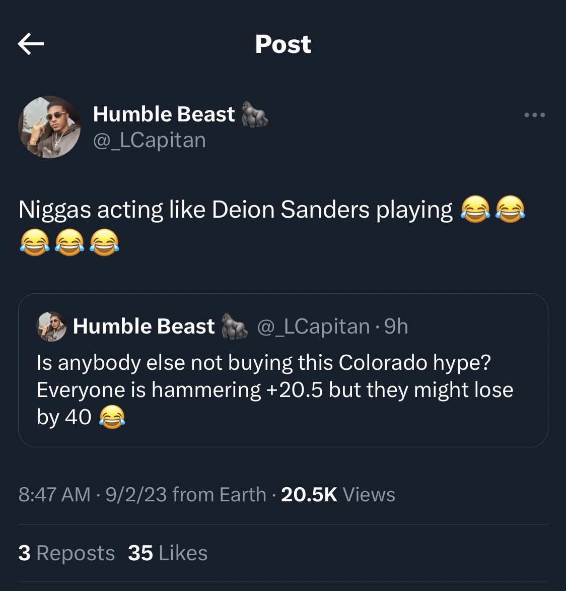 elCommando_1's tweet photo. @LCapitanBets lMFOOOOOOO 

Just when you thought it was safe to scam again you dirt bag, Thomas. You are absolutely terrible man hahahahahahahahahah https://t.co/B3lJPsqCmT