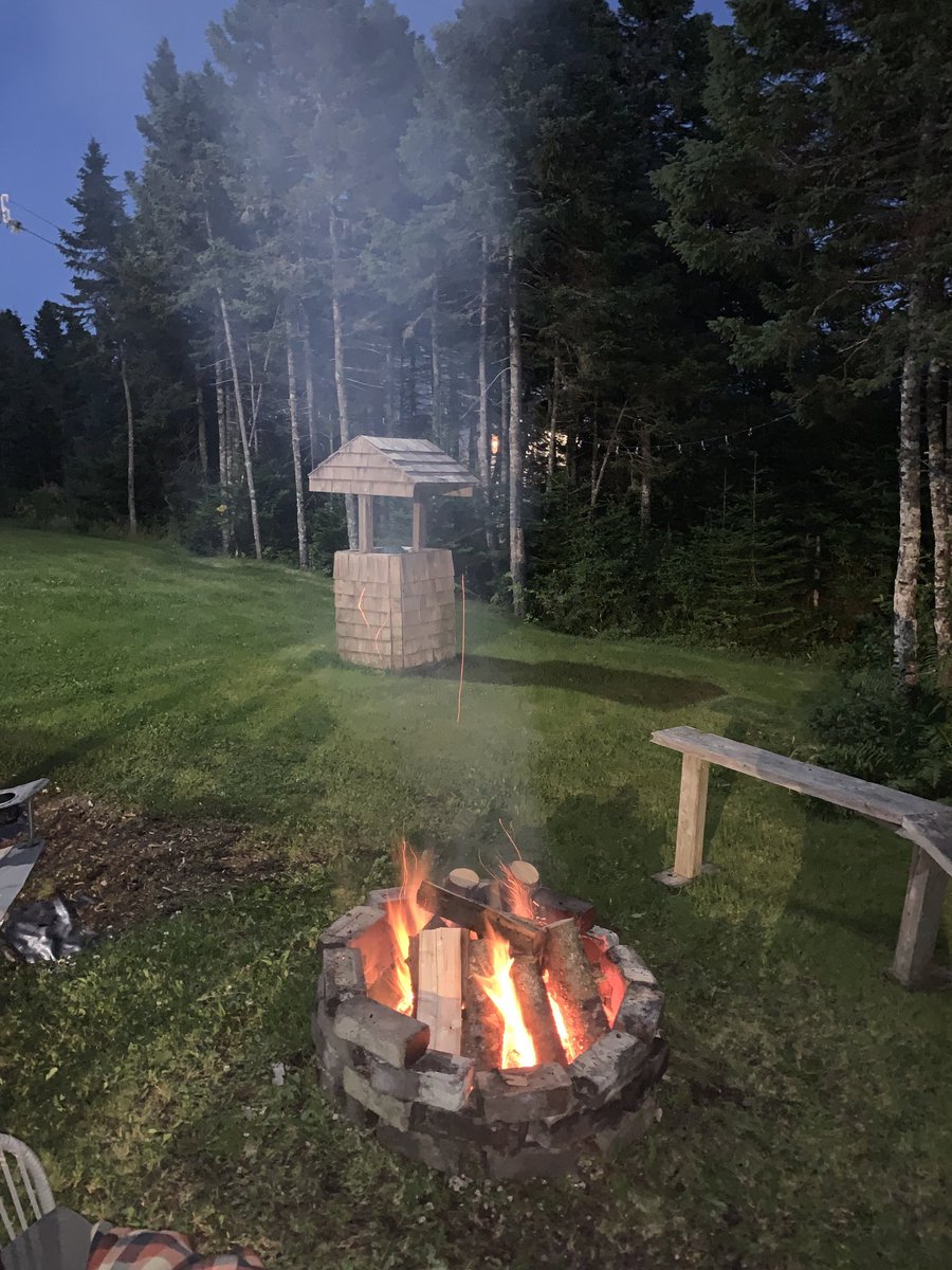 Happy Labour Day Weekend!!  Nice evening for a fire and drinks!!!