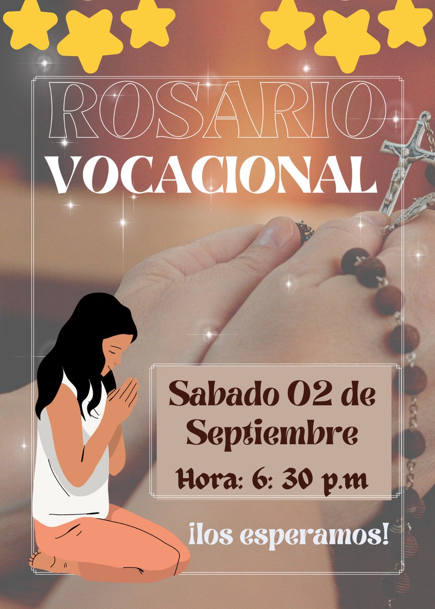VocacionesDSC's tweet photo. Los invitamos a nuestro rosario vocacional en media hora.

Link de conexión aquí:
https://t.co/0VtKvUCrjW

ID de reunión: 819 1858 0351
Código de acceso: 726722

Invita: Vocaciones Domicatalinas https://t.co/pYTXaNVu9A