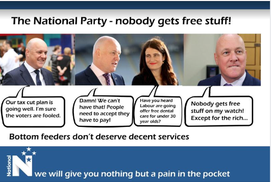 LuxonNotMyGovt's tweet photo. Never trust lying fudging grifting self serving TORIES acting for their RICHLIST DONOR interests and racists.
NOT OURS
#NationalUNFIT2Govern #FinancialIncompetence
#SaveNZfromtheGreedy
#TwoTICKsLABOUR
#initforyou https://t.co/w0n3DDIhCy