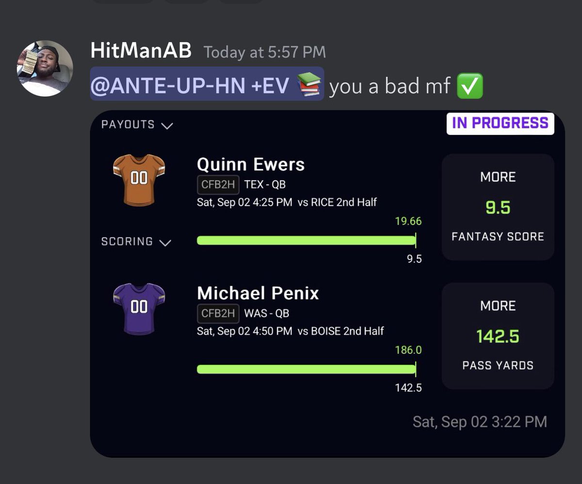 KANEPROPS's tweet photo. THE DISCORD IS EATING GOOD TODAY!!! 🔥🔥🔥🔥🔥
YALL JOIN UP AND CASH OUT W US
WE HAVE 2H CFB & MLB LIVE ALL DAY
100% FREE 30+ EXPERTS ⬇️⬇️⬇️
https://t.co/xPwsrUWKqC
#prizepicks #cfb #2H #dfs #freebets #sleeper #fanduel #freepicls #props #livebets #mlb https://t.co/dr6FSDUTuG