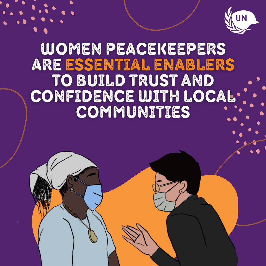 #PeaceBegins with trust.  

Women peacekeepers help build bridges with local communities. 💙🚺

'Her' role is indispensable in nurturing connections and building lasting peace. 💪✨

#WomenInPeacekeeping #WomenPeaceSecurity #PK75

More👉ow.ly/x4Jo50PF9B1