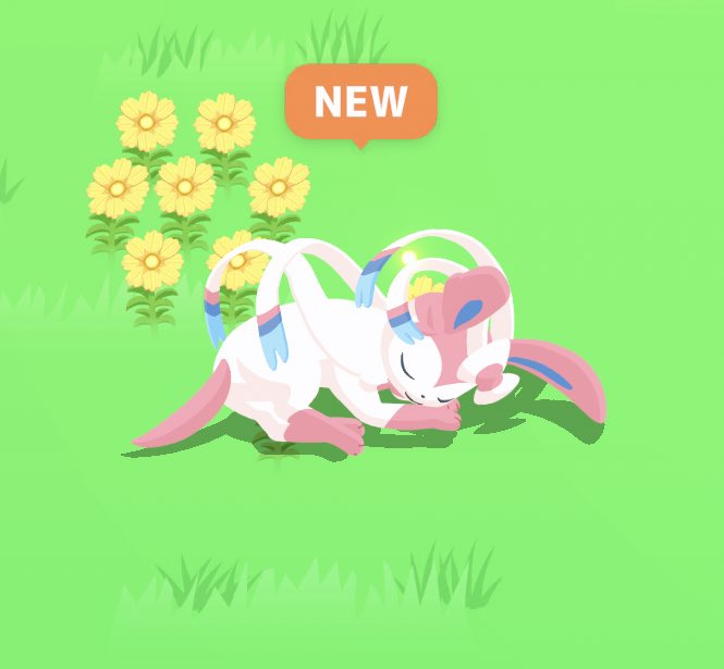 ニンフィア「ニンフィア!!!!!(゜ω゜)さすがにマスターサブレ使った笑#ポケモンスリープ 」|ぜろのイラスト