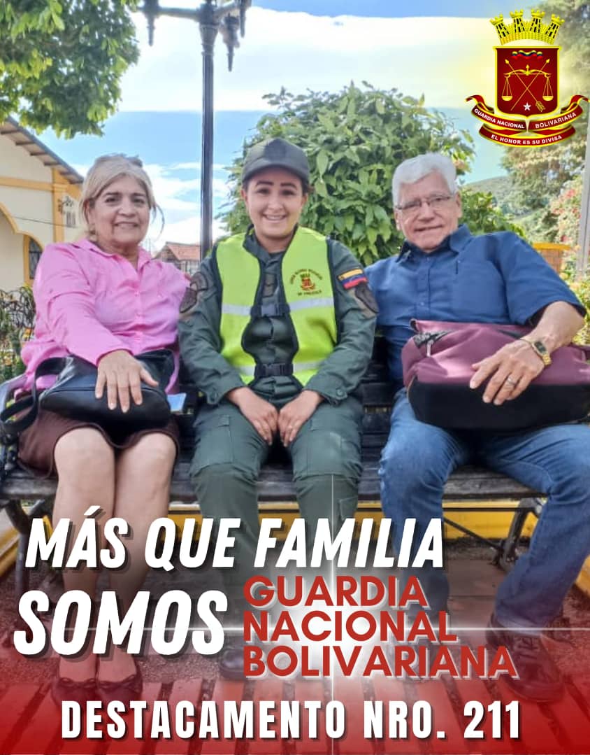 #2Sep En nuestra Gloriosa Guardía Nacional Bolivariana, trabajamos con amor a la Patria y a nuestra Cuidadania.

¡Somos un Pronóstico Feliz para el Afligido!

#VenezuelaEnPlan30
@GNB_tachira