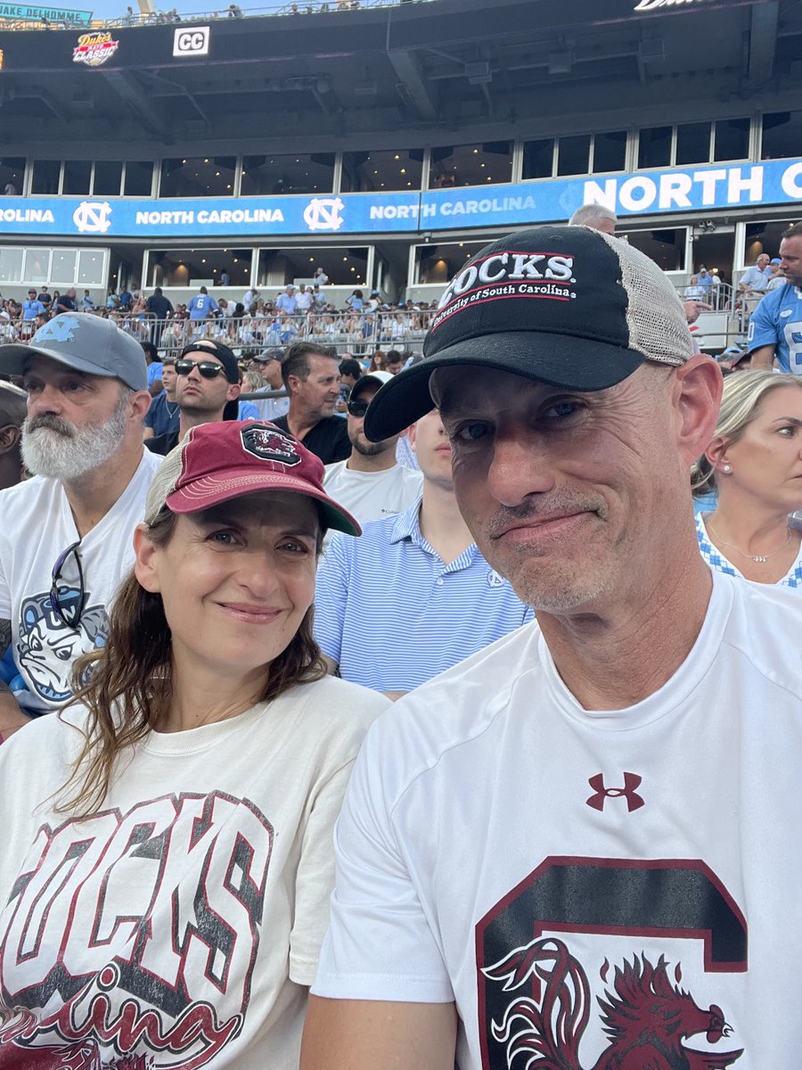 WilcoxStuff's tweet photo. What are you supposed to do on your 23rd anniversary? #SpursUp #GetCocky @GamecockFB @UofSC #DukesMayoClassic https://t.co/8KA7Nv4xpZ
