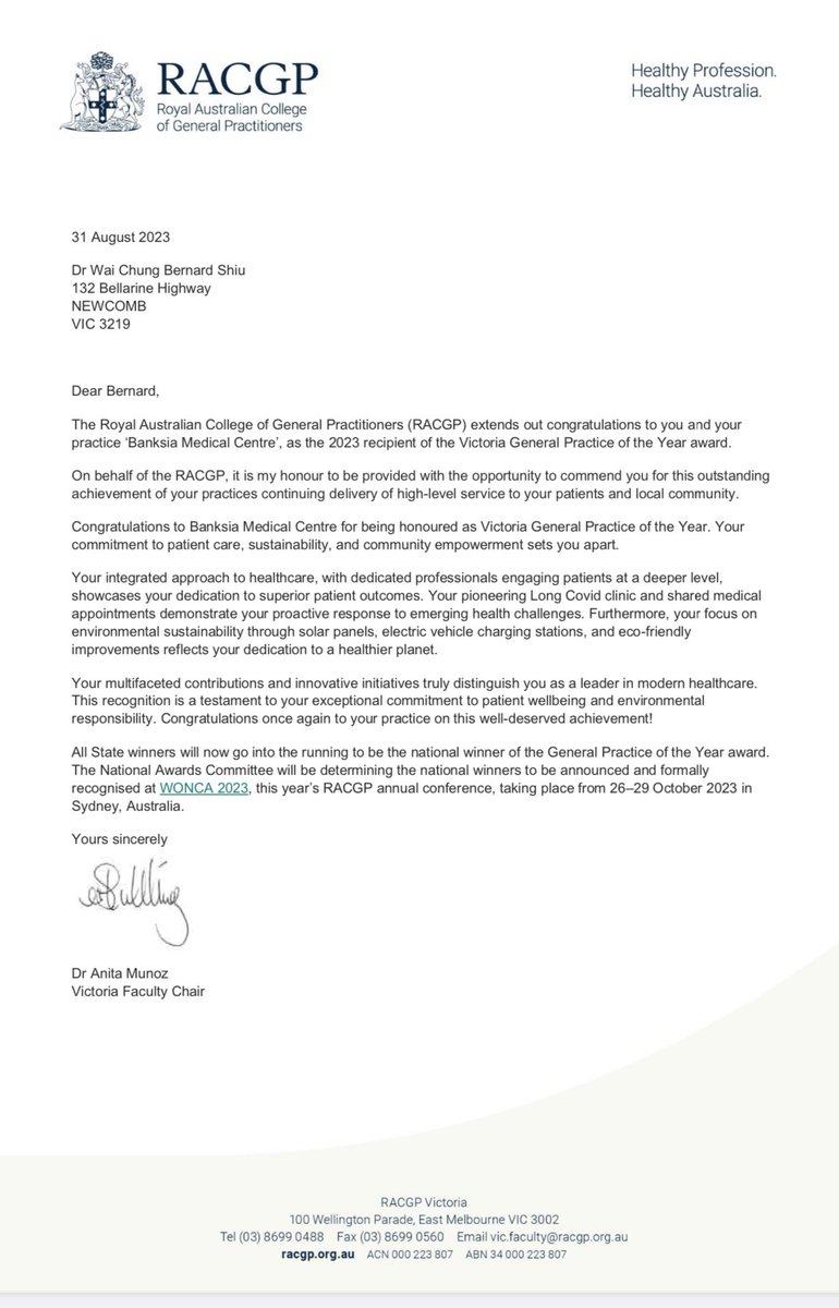 Very proud of my team who has been praised for their passionate and attentive care. We are pioneers in our industry! ☺️