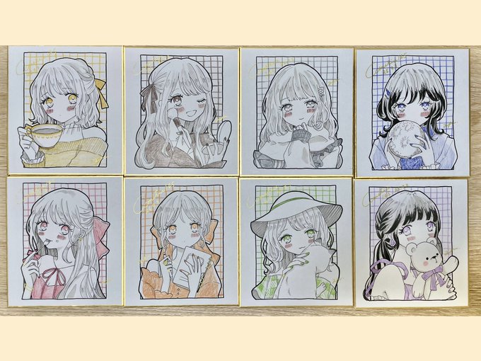 今日持っていく色紙 ᝰ✍︎ ♡︎ | あやた☁️ さんのマンガ 