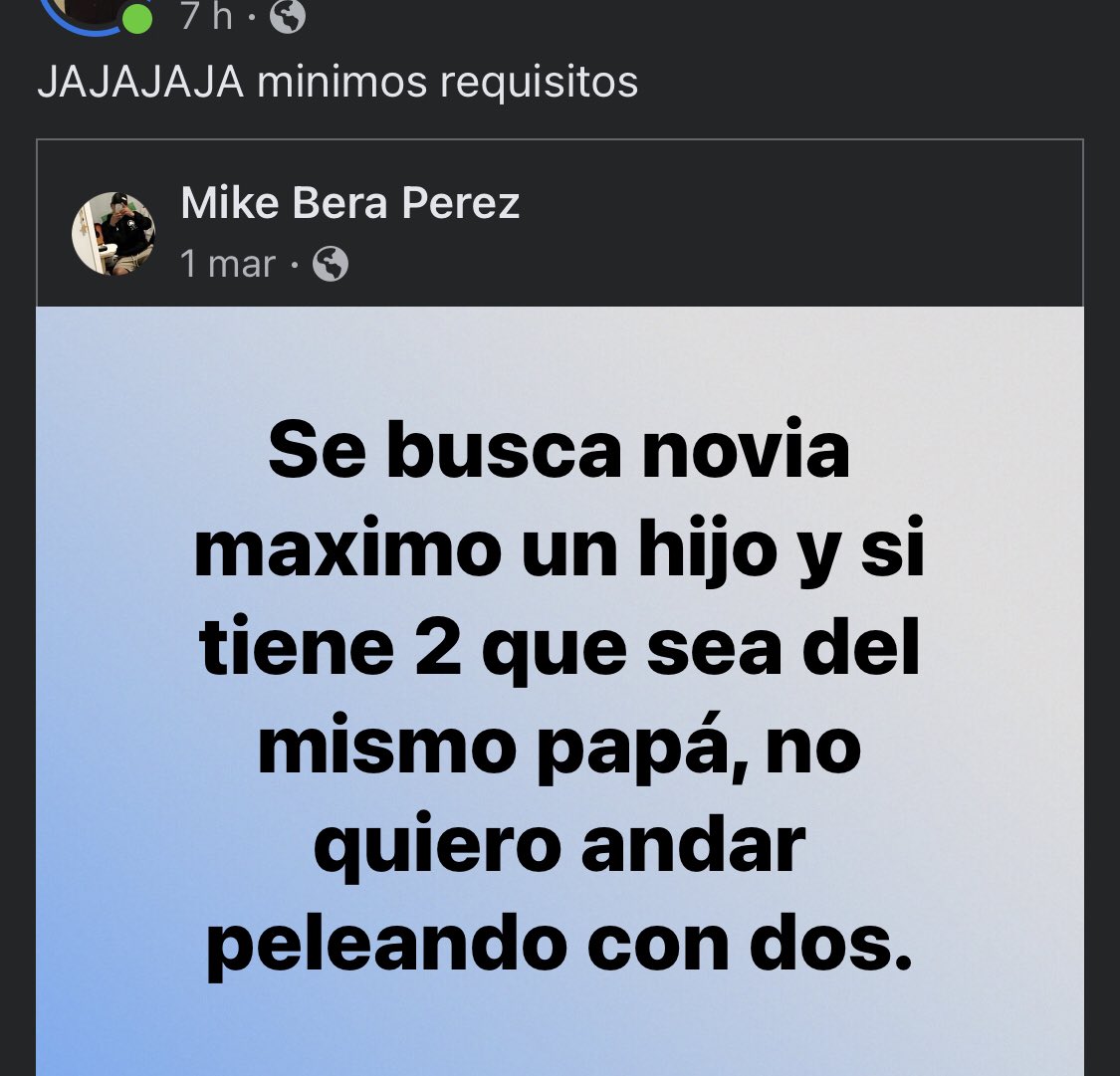 MelissaFidalgo's tweet photo. Mi primo puso esto en facebook cuando claramente él tiene dos hijas de diferente mamá🙄🙄🙄🙄🙄 https://t.co/jNbo4fPDpP