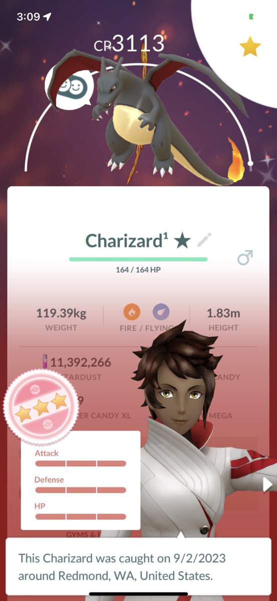 mrsuprabot's tweet photo. FINALLY!!! After years of trying I finally got my shundo Charmander on #charmandercommunityday2023 . Wasted no time evolving it to Charizard 😭😭😭 https://t.co/P7YBbZUv1D