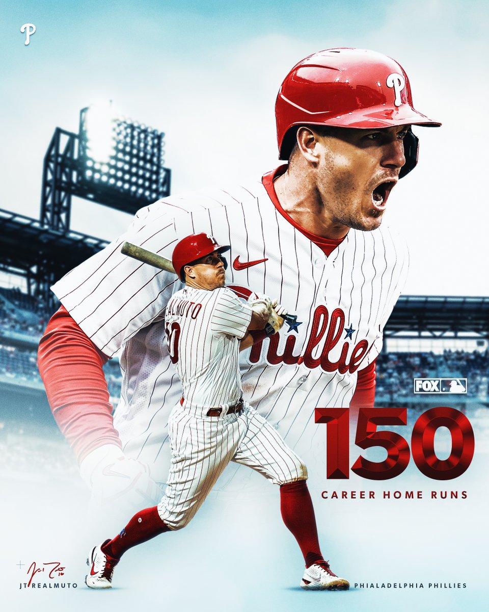 MLBONFOX's tweet photo. 150 CAREER HOME RUNS FOR J.T. REALMUTO 🔥 https://t.co/RBBBmKjq7n