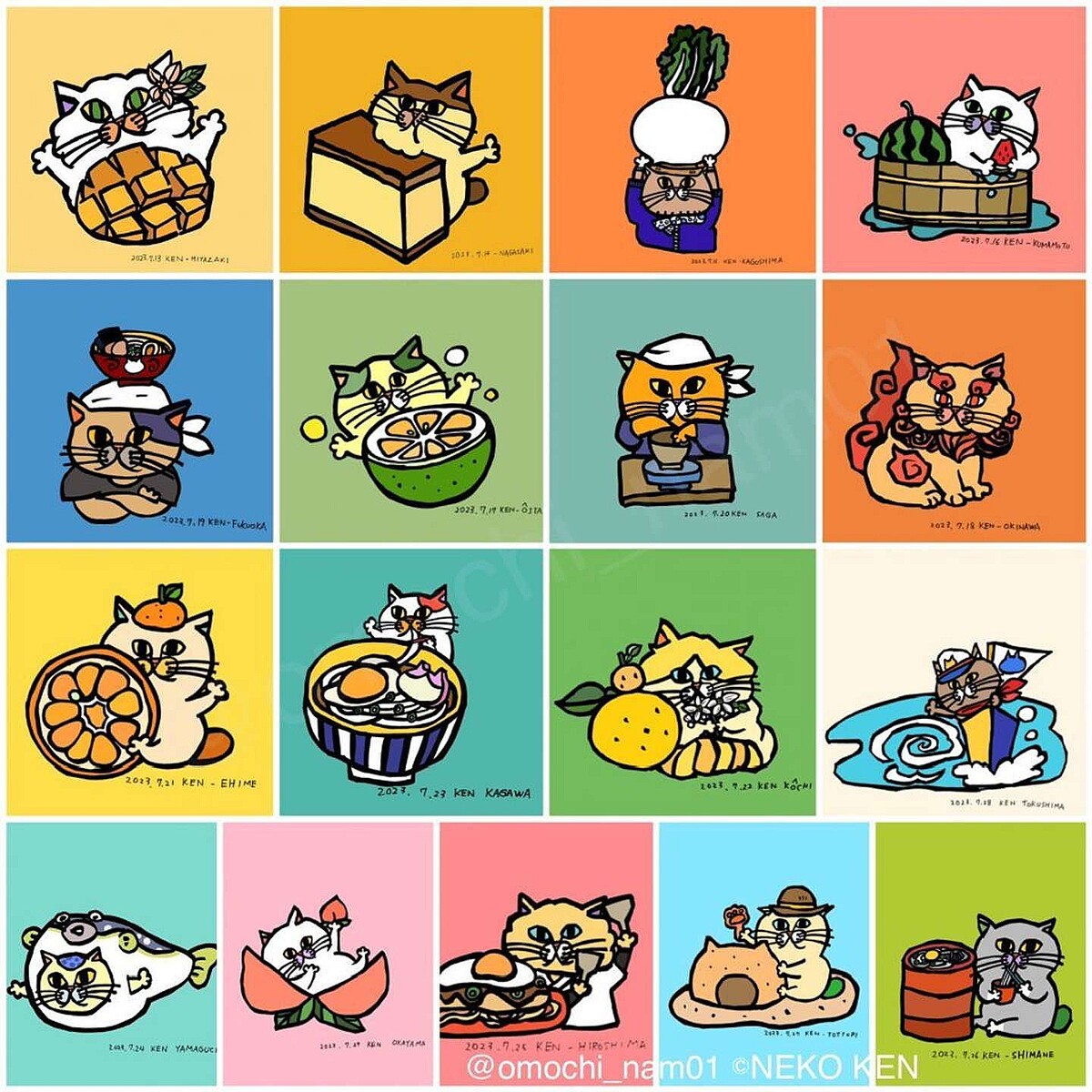 livedoornews's tweet photo. 【🗾🐈】小4男子が描いた「全都道府県ご当地ネコ」可愛すぎて大反響
https://t.co/fjdZyWDjfO

北海道ではじゃかいもを抱えた猫、沖縄ではシーサーに扮した猫と北から南に至るまで猫がずらり。各地の名産品は教科書をもとにしたり、ネットで調べたりして描き上げたという。 https://t.co/cFpjfwm7d7