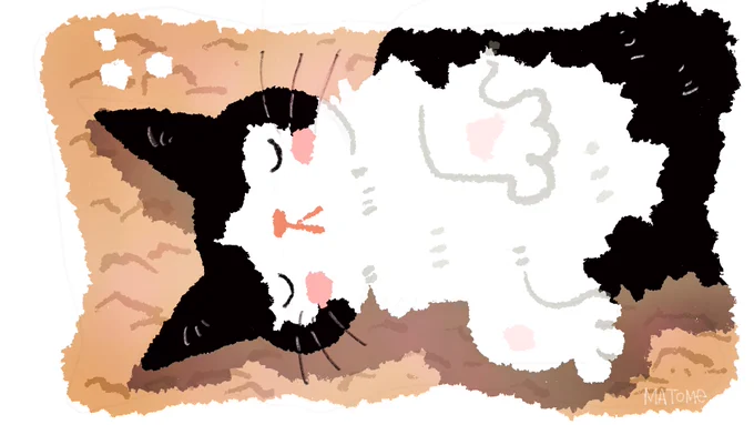 ごろごろ。                   #絵 #イラスト #猫 #ネコ 