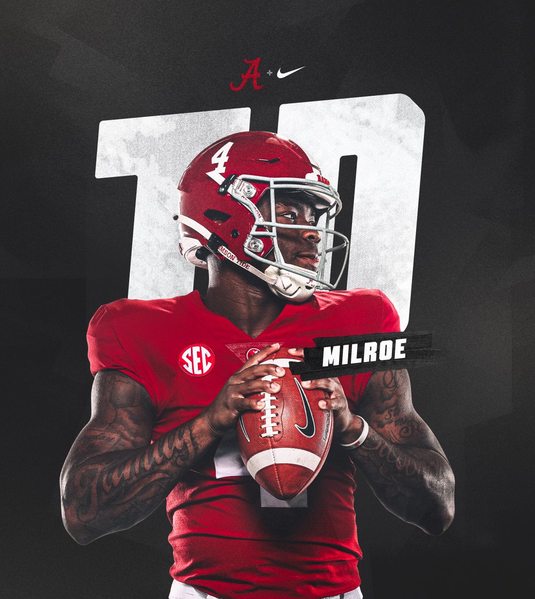 AlabamaFTBL's tweet photo. TAKE IT TO THE 🏠 @JalenMilroe 

1st Q: Bama 7 | Middle Tennessee 0 https://t.co/pSPUGlKpv2