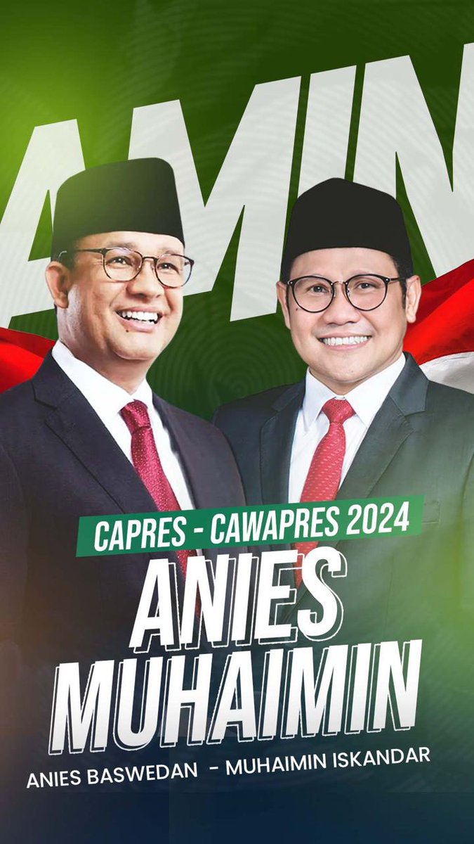 Bismillah Harapan baru buat Indonesia 
#AminIndonesiaLebihBaik
#AniesMuhaimin2024

<a href="/cakimiNOW/">A Muhaimin Iskandar</a> 
<a href="/DPP_PKB/">DPP PKB</a> 
<a href="/aniesbaswedan/">Anies Rasyid Baswedan</a> 
<a href="/voiceofpkb/">VOICE OF PKB</a>
<a href="/NasDem/">Partai NasDem</a>