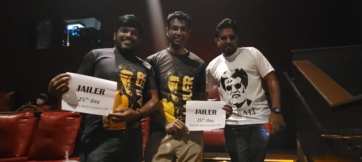 mahinnocent's tweet photo. #Jailer 25th day at Charlotte NC -USA
#ThalaivarNirantharam #Superstar @sunpictures @PrimeMediaUS @rajinikanth https://t.co/G3ScIOOuzB