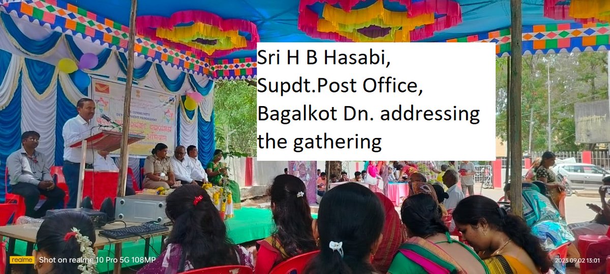 CPMGKARNATAKA's tweet image. A Dak Community Development Program was held at Ilkal SO under Bagalkot Dvn on 02.09.23.The event was presided by Sri H B Hasabi-Supdt. of Post Offices-Bagalkot Dvn.Sri Ningappa Biradar, Gr-I Tahasildar-Ilkal was the Chief Guest.Continued 1/3 
#DakCommunityDevelopmentProgram
#CSC