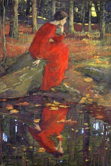 Painter Elizabeth Stanhope Forbes, The Leaf, 1897 #WomensArt