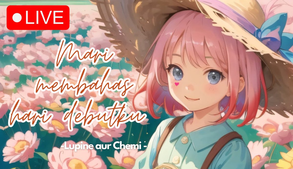 yoribeneran's tweet photo. 【1st Anniversary】
MARI MEMBAHAS HARI DEBUTKU!!
-Lupine aur Chemi- #miTIME 

🕐: 19.00 WIB / GMT+7
📢: https://t.co/uIV2cXVXdO https://t.co/p7anoka4TN