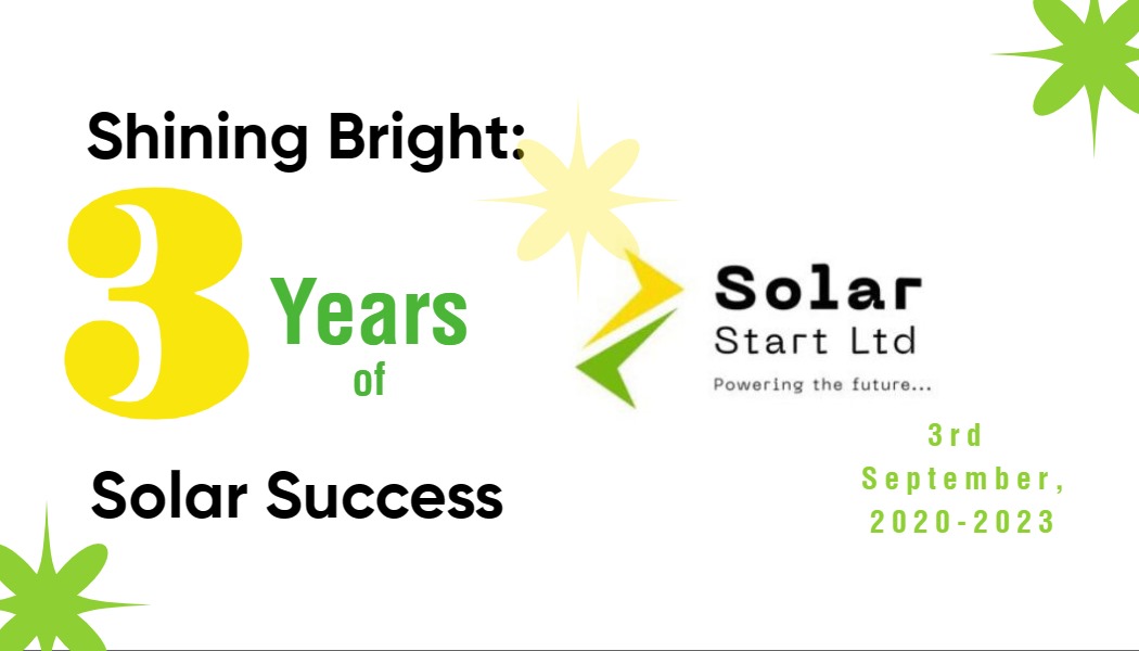 Shinning Bright 3 Years of Solar Success!

#solarstartnigeria #letsgosolar
#solarstart3yearsanniversary