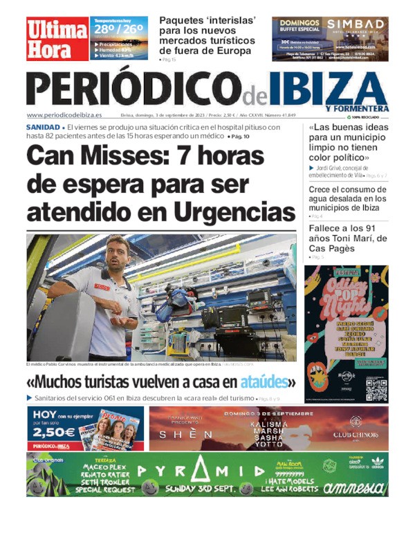 periodicibiza's tweet photo. #BuenosDías, ésta es nuestra portada de hoy. #Felizdomingo https://t.co/kRyYPXld2N