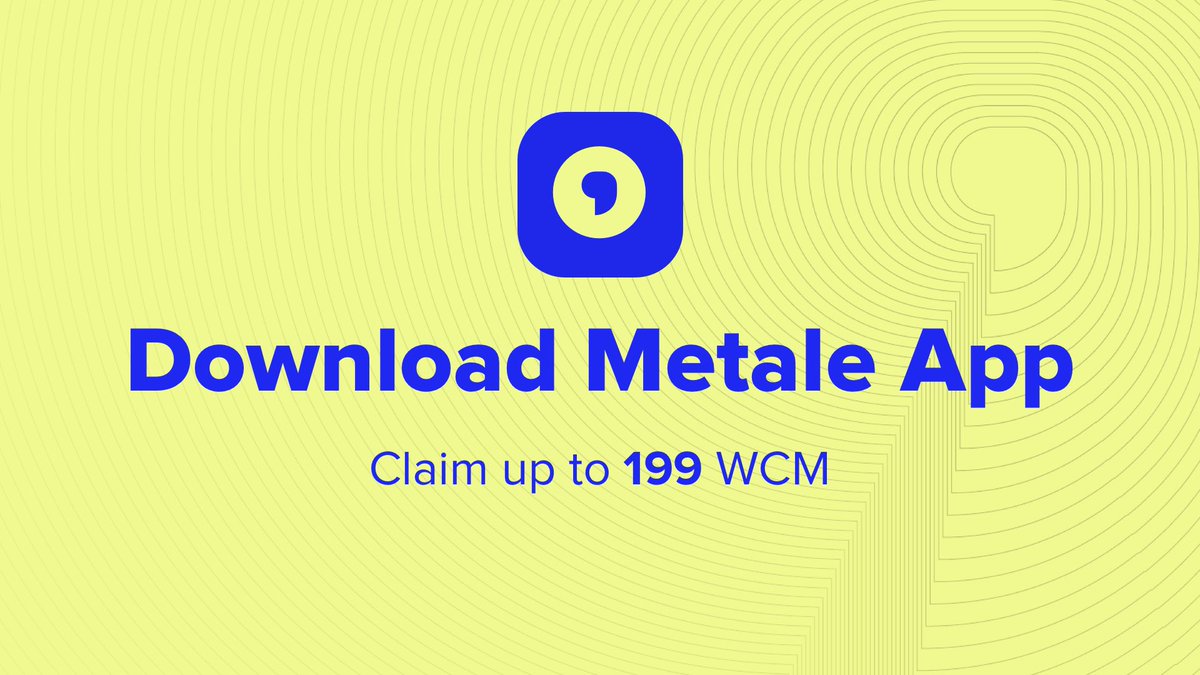 TaleX_chain's tweet photo. Download the #Metale App and get $WCM with one click!

Android users can already update, iOS is still under review, please be patient. https://t.co/aVbsnrOTCw