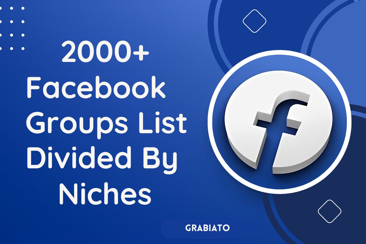 2000+ Best Facebook Groups List Divided By Niches grabiato.com/facebook-group… via @grabiato 

#FacebookGroups
#OnlineCommunity
#NicheGroups
#SocialNetworking
#FacebookFinds
#CommunityDiscovery
#GroupInterests
#ConnectWithUs
#DigitalCommunities
#ExploreNicheGroups