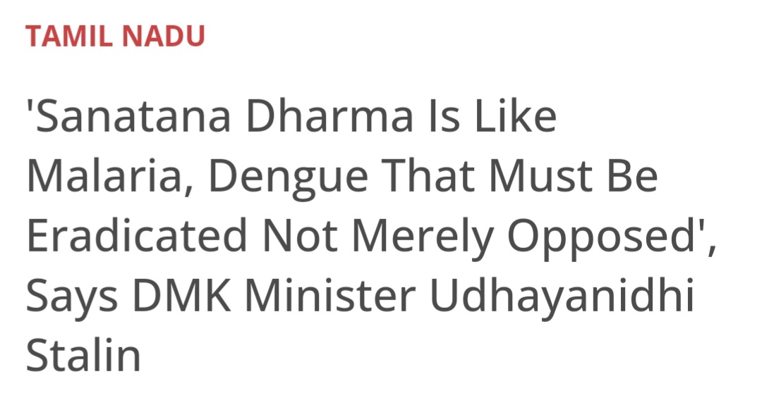 AskAnshul's tweet photo. Then why not leave our Temples in Tamil Nadu?

You want to eradicate Sanatana Dharma but you don't want to leave the revenue generated from Temples of Sanatana Dharma? Why so?

This is not just a hate speech but an open call to eradicate Sanatan. https://t.co/ApdIUzYmdT