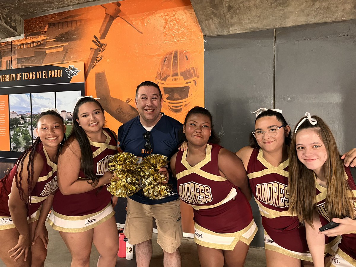 Excited to support our <a href="/AHSGoldenEagles/">Andress High School</a> Cheerleaders and <a href="/UTEPFB/">UTEP Football</a> tonight!!!