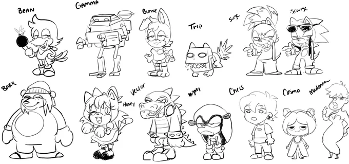 Chat told me to Draw These Characters by Memory, 
Howd I do? :) 🙂 