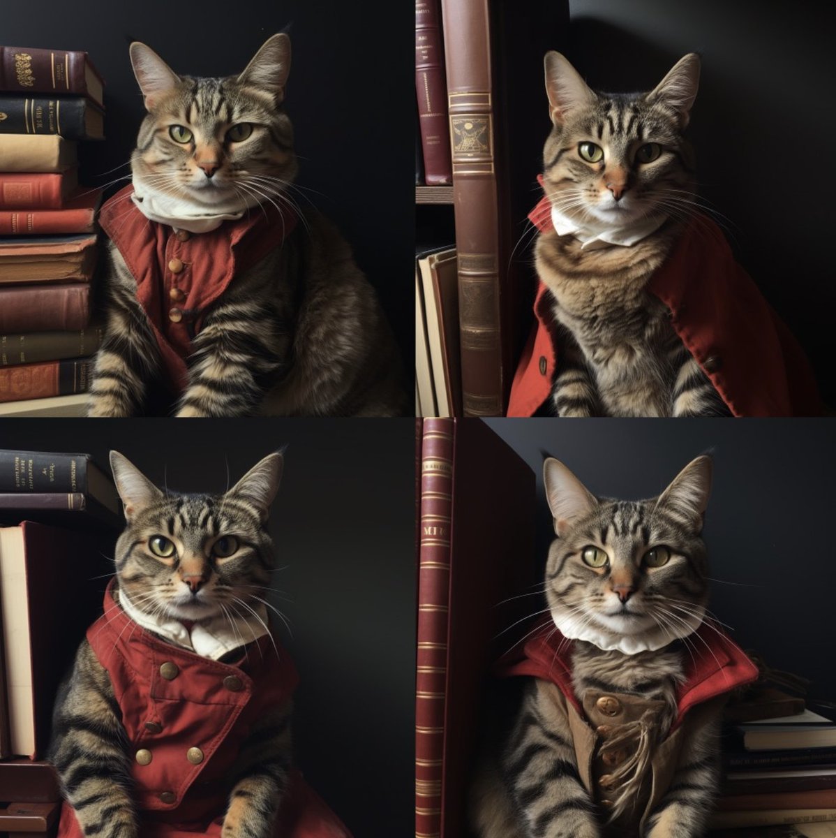 missannabiller's tweet photo. My friend @frenchfrye2000 just created these images from a photo of my darling cat Claudius! ❤️ https://t.co/5GPufdEsPV