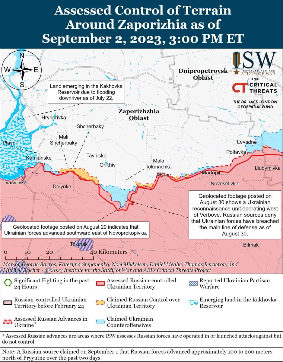 Select Russian sources claimed that Russian officers of the 58th Combined Arms Army (CAA) defending in #Zaporizhia Oblast contacted former 58th CAA commander Major General Ivan Popov due to the worsening situation at the Russian frontline. (1/3) isw.pub/UkrWar090223
