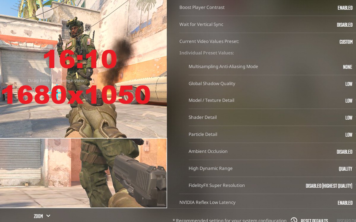 HarlanDaBoss's tweet photo. Low End PC's This Is The Best Settings For Me When Playing CS 2 #cs2 #counterstrike2 https://t.co/lag1HSBVPg