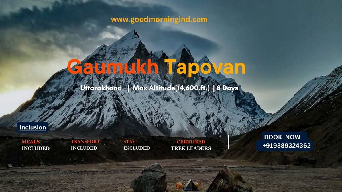 1350Good's tweet photo. Gaumukh TApovan trek with Good morning india trekkers
Please check the link in our bio for more details.

#goodmorningindiatrekkers #gaumukh #gaumukhtapovantrek #adventuretime #adventuretravel #trekking #uttarakhand #uttarakhandtourism #uttarakhandtrekking https://t.co/IcAcXUa8QN
