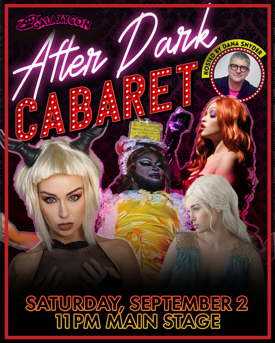 WELCOME TO OUR COSPLAY CABARET: 11PM Saturday at the Main Stage! Watch as performers take the stage to present the WEIRDEST, WILDEST, &amp; SEXIEST Variety Show this side of the Cosmos!

#GalaxyCon #GalaxyConAustin #ComicCon