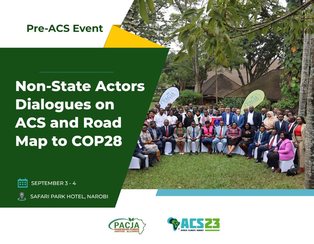 mohamedsanjar1's tweet image. Join the non-state actor's conversation on ACS and road map to COP28 on September 3rd &amp;amp; 4 the Link. bit.ly/3RcH9CW 

#ACSWeWant
@_AfricanUnion
@PACJA1

@UNEP