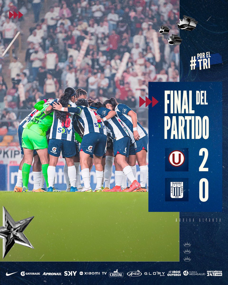 AlianzaLimaFF's tweet photo. 🔵 ¡𝐅𝐢𝐧𝐚𝐥 𝐝𝐞𝐥 𝐩𝐚𝐫𝐭𝐢𝐝𝐨! ⚪️

¡𝗚𝗿𝗮𝗰𝗶𝗮𝘀, 𝗰𝗵𝗶𝗰𝗮𝘀! 👏🏾
¡𝗖𝗼𝗻 𝘂𝘀𝘁𝗲𝗱𝗲𝘀 𝗦𝗜𝗘𝗠𝗣𝗥𝗘! 💙 

#AlianzaLima
#Íntimas https://t.co/pRNBVM4omD