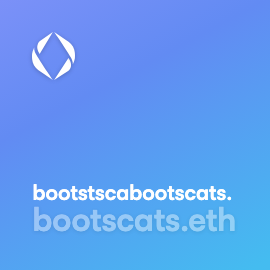 rockopera.eth (@mlamont) on Twitter photo My second #subdomain project #mint:
bootstscabootscats.bootscats.eth
Get YOUR beatboxing rhythm at <a href="/ensvision/">Vision.eth</a>, and, you guessed it, help me fund a grail purchase
... $20 each
#ENS #ensdomains #domainname #Web3 #NFT My second #subdomain project #mint:
bootstscabootscats.bootscats.eth
Get YOUR beatboxing rhythm at <a href="/ensvision/">Vision.eth</a>, and, you guessed it, help me fund a grail purchase
... $20 each
#ENS #ensdomains #domainname #Web3 #NFT