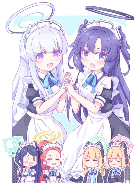 メイドなノアユウ#BlueArchive #ブルアカ 