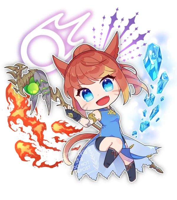 BLM#FF14ジョブ絵できたー!シリーズ化していきたいです(◎ω◎) 