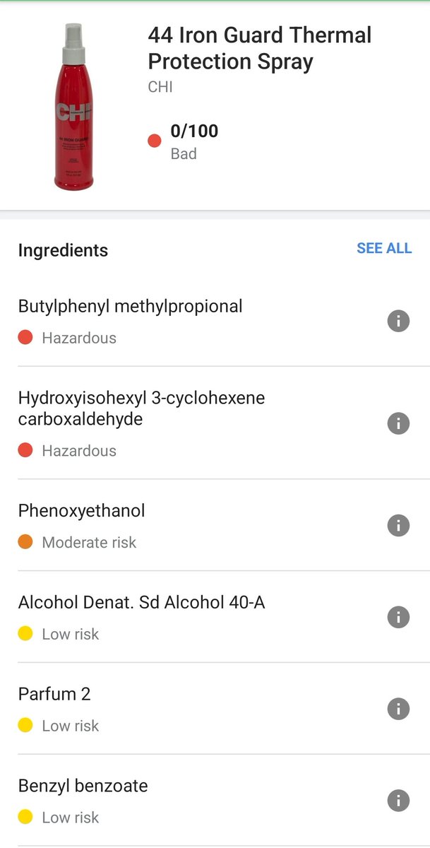 herchosenpath's tweet photo. I scanned all of my hair products with the Yuka app and I was in for a rude awakening at the results. I had to throw them all away. But it put something in perspective for me, most of the time we have no idea what's in the products we're putting on our bodies and it's causing so many underlying issues. We are being drowned in chemicals. Most things that are labeled "All Natural" are not so please start reading your labels. ☢️ all of these were rated terribly. Hurt my soul.