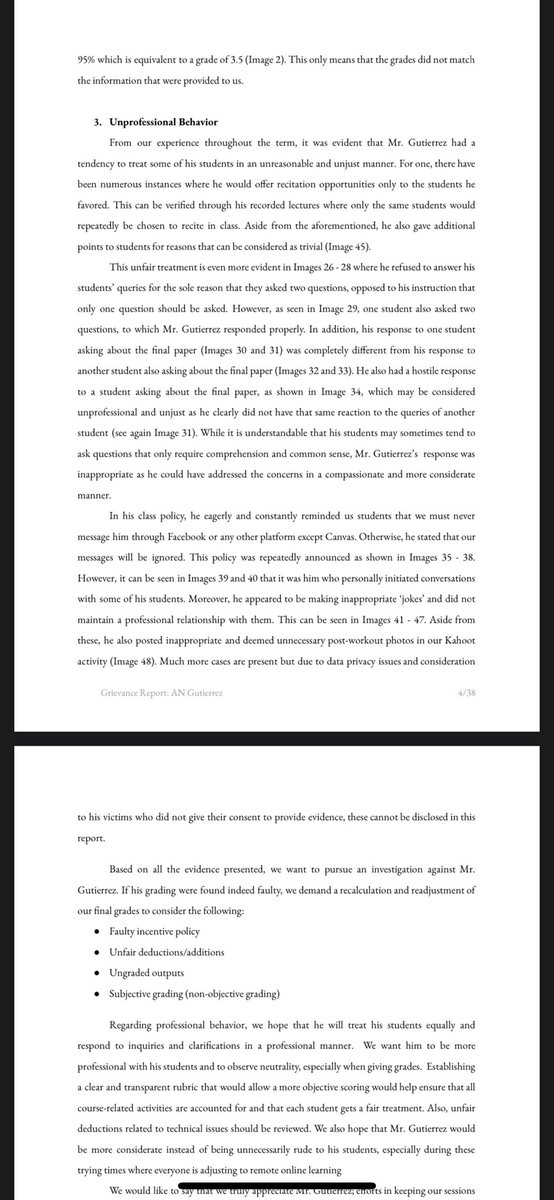 NatAdrian's tweet photo. @iamtomreuh We literally have a 38-page grievance report (with screenshots) signed by 28 students in 2020 for other issues but that trash is still in DLSU 🤣🤣🤣 https://t.co/gsrc3mkeZ4