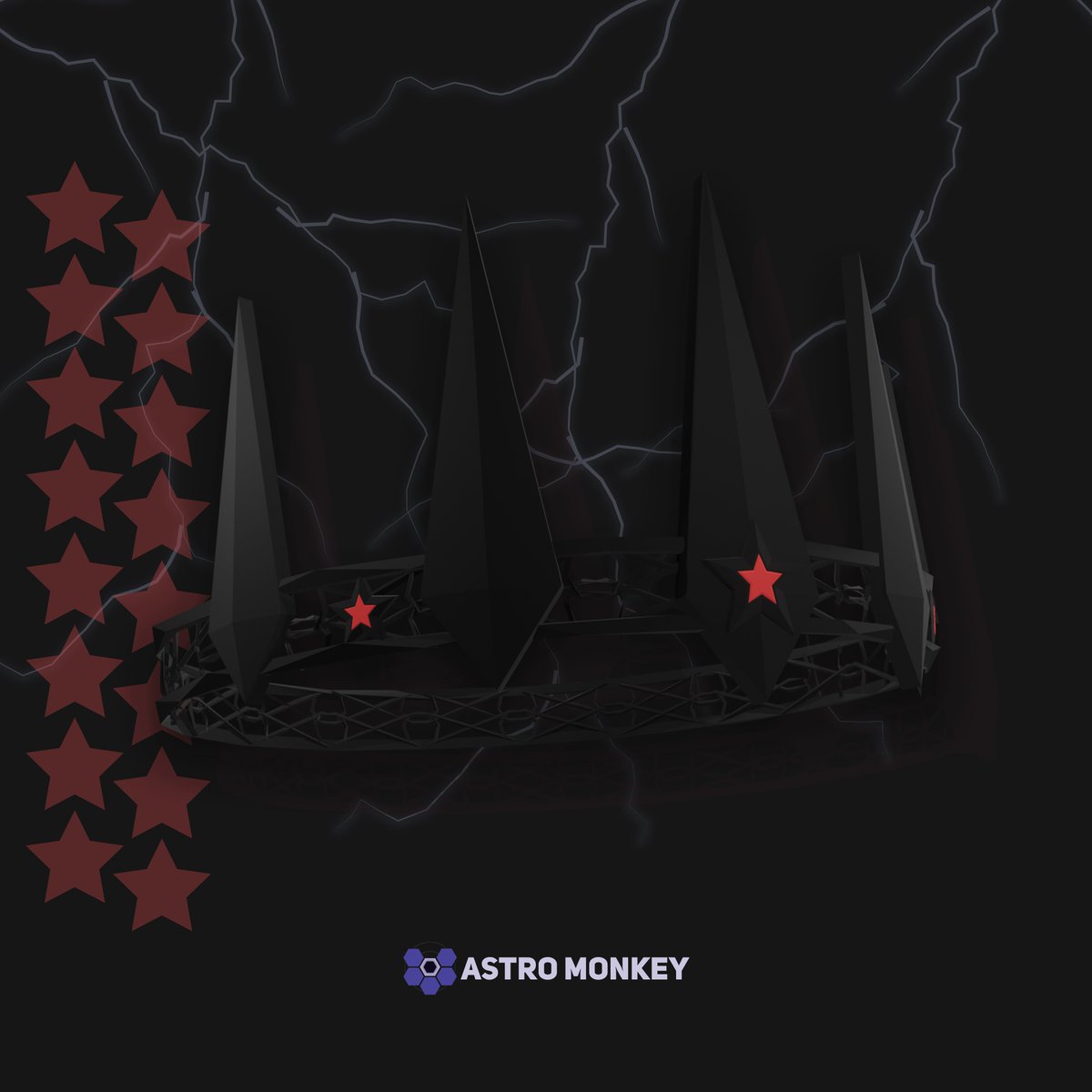 AstroMonkeyDev's tweet image. UGC Concept #12 | Red Star Jewel Dark Crown  #roblox #robloxart #RobloxUGC #RobloxDevs